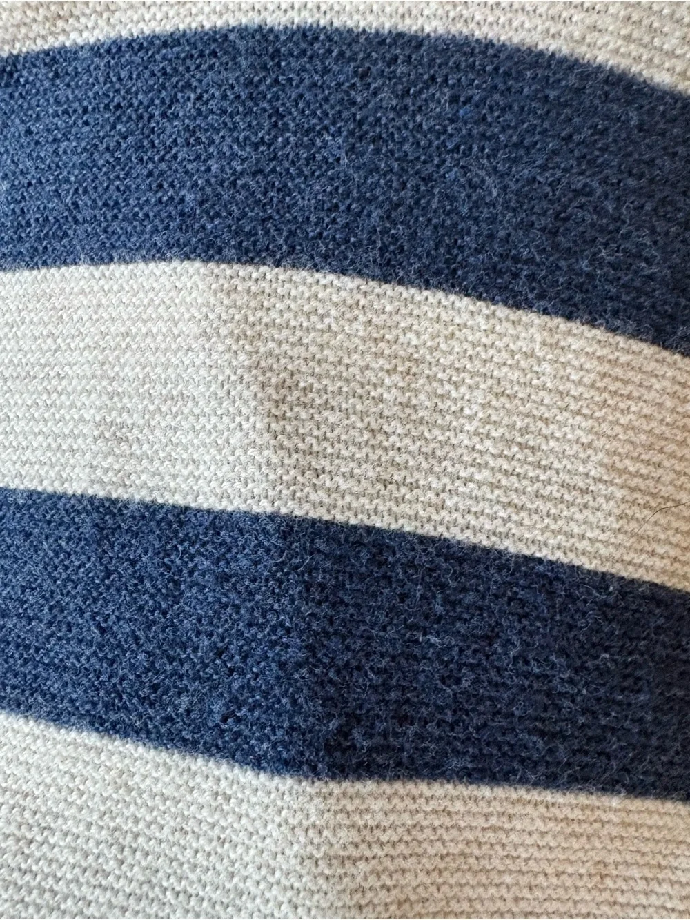 J. Crew striped Navy cream 💯 cotton sweater size S